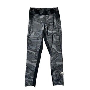 Adidas Techfit Primegreen Kids Compression Leggings M 10/12 Gray